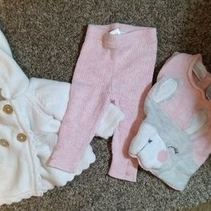 Baby girl outfit with matching jacket NB